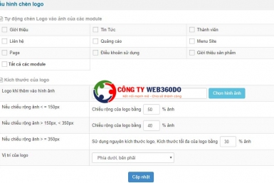 Cấu hình chèn logo