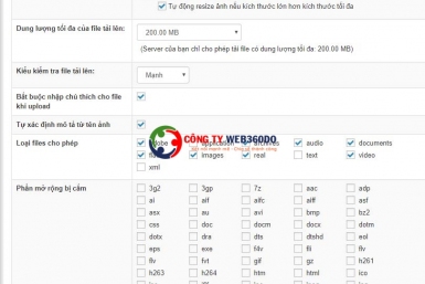 Cấu hình uploads