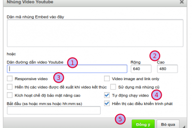 Chèn video trong nội dung bài viết