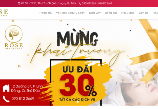 Dự án Rose Beauty Spa - Hệ thống thẩm mỹ viện hàng đầu Việt Nam
