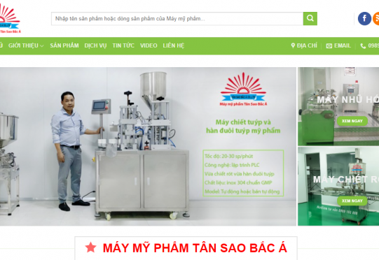 Máy mỹ phẩm Tân Sao Bắc Á - Uy tín chất lượng số 1 Việt Nam