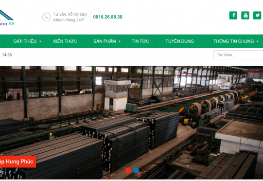 THIẾT KẾ WEB THÉP HƯNG PHÚC