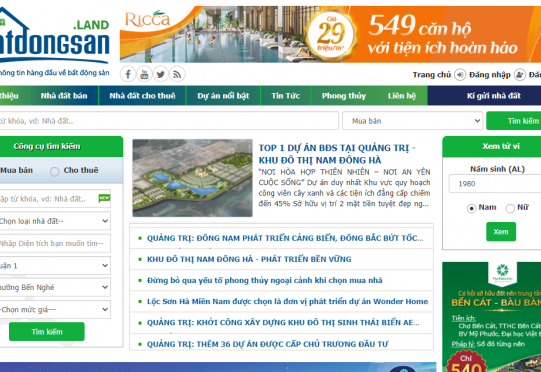 Dự án web bất động sản