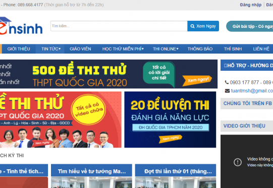 Dự án website tuyển sinh