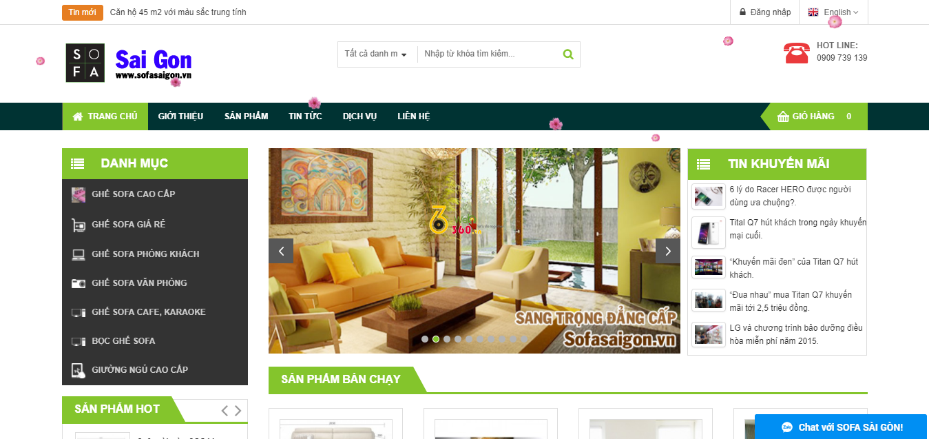 THIẾT KẾ WEBSITE NỘI THẤT