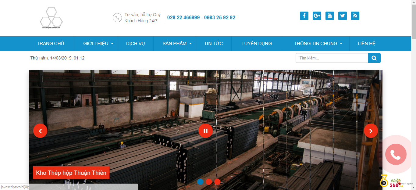 Thiết kế web sắt thép