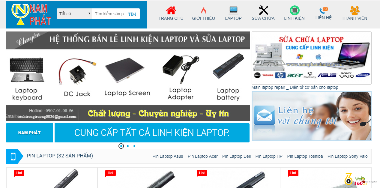 Thiết kế web bán linh kiện máy vi tính tổng hợp