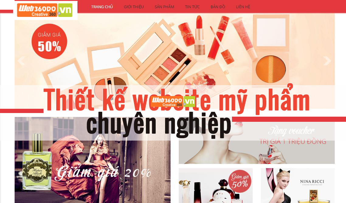 thiet ke web nuoc hoa, my pham