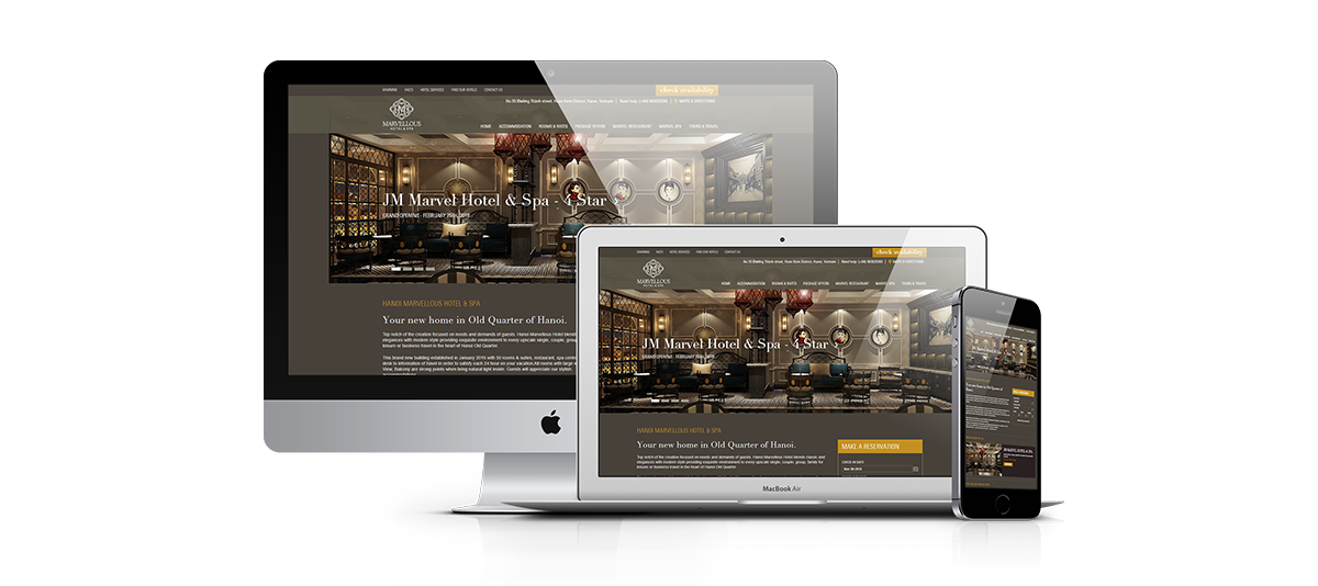 THIẾT KẾ WEBSITE KHÁCH SẠN - ĐẶT PHÒNG TRỰC TUYẾN CHUYÊN NGHIỆP