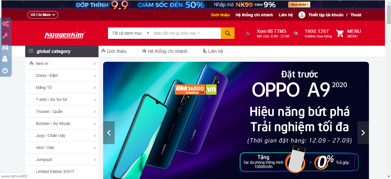 Thiết kế website siêu thị điện máy?