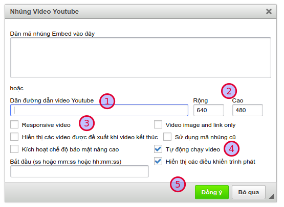 Chèn video trong nội dung bài viết